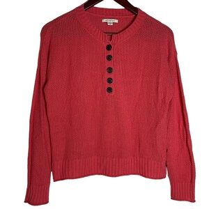 American Eagle Outfitters Knit Long Sleeve Sweater 1/2 Button Down Extra Small